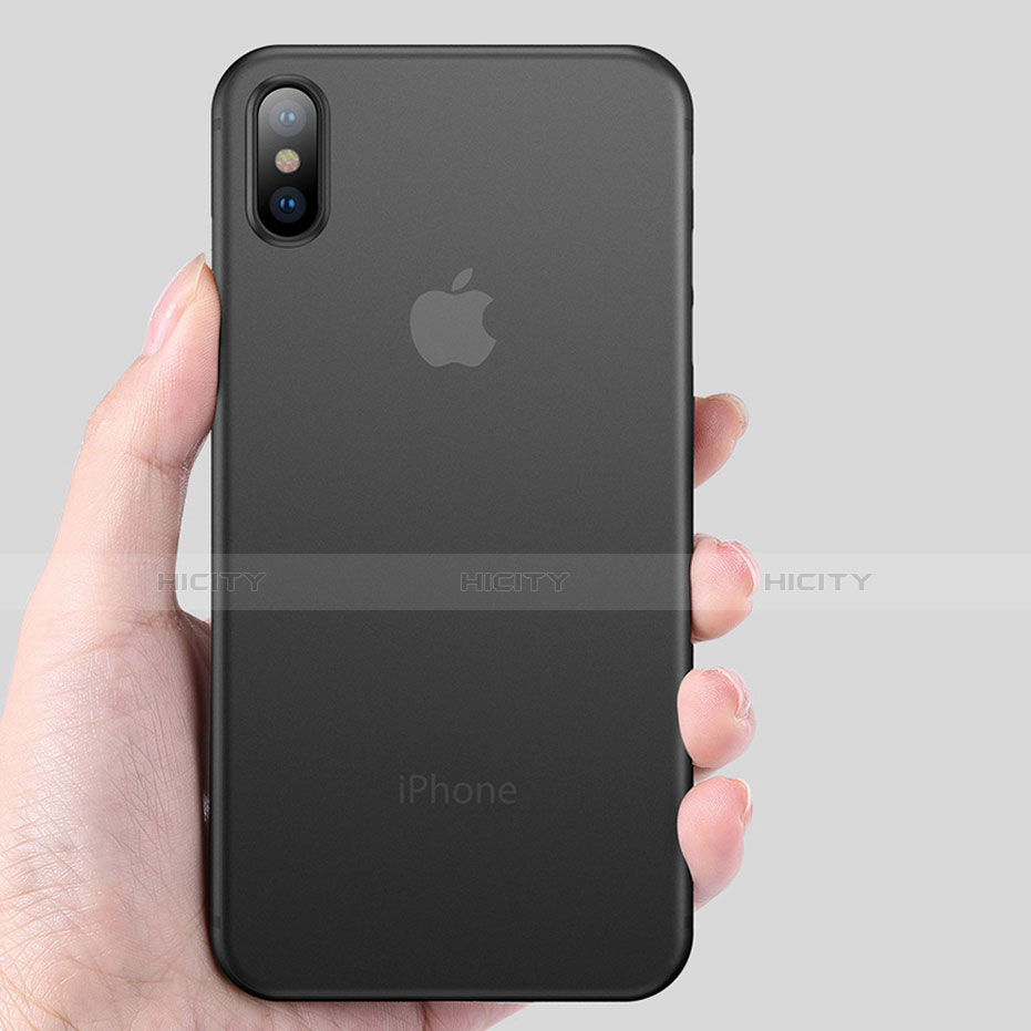Funda Silicona Ultrafina Goma V02 para Apple iPhone X Negro