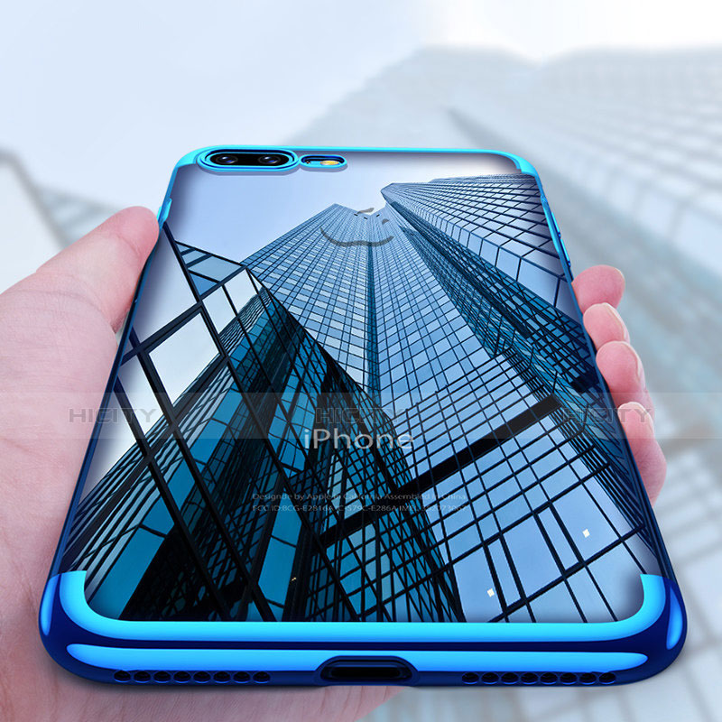 Funda Silicona Ultrafina Transparente A04 para Apple iPhone 7 Plus Azul