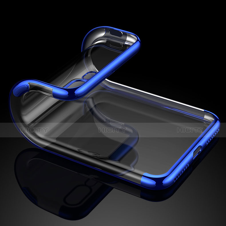 Funda Silicona Ultrafina Transparente A04 para Apple iPhone 7 Plus Azul