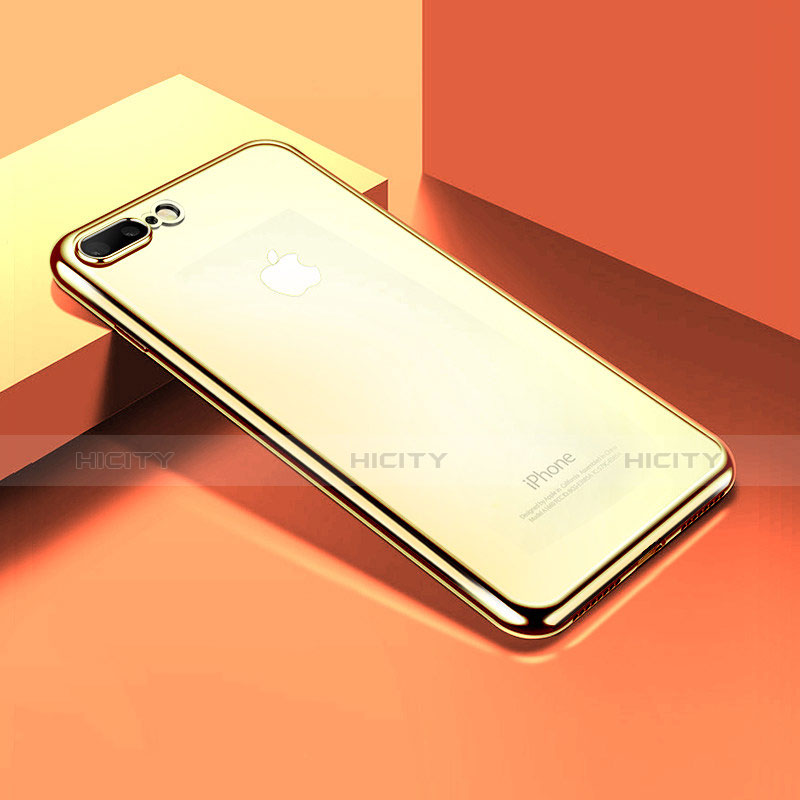 Funda Silicona Ultrafina Transparente A07 para Apple iPhone 8 Plus Oro