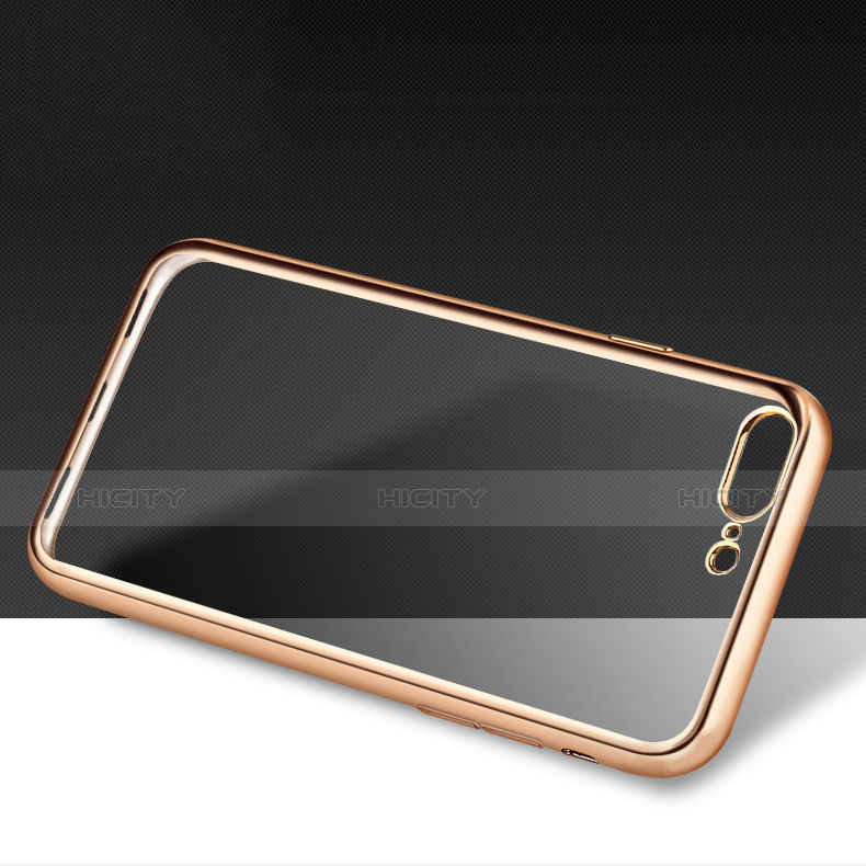 Funda Silicona Ultrafina Transparente A07 para Apple iPhone 8 Plus Oro