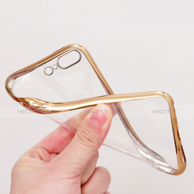 Funda Silicona Ultrafina Transparente A08 para Apple iPhone 7 Plus Oro