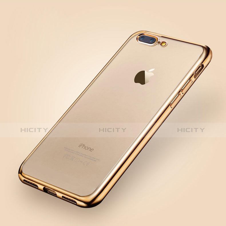 Funda Silicona Ultrafina Transparente A08 para Apple iPhone 7 Plus Oro