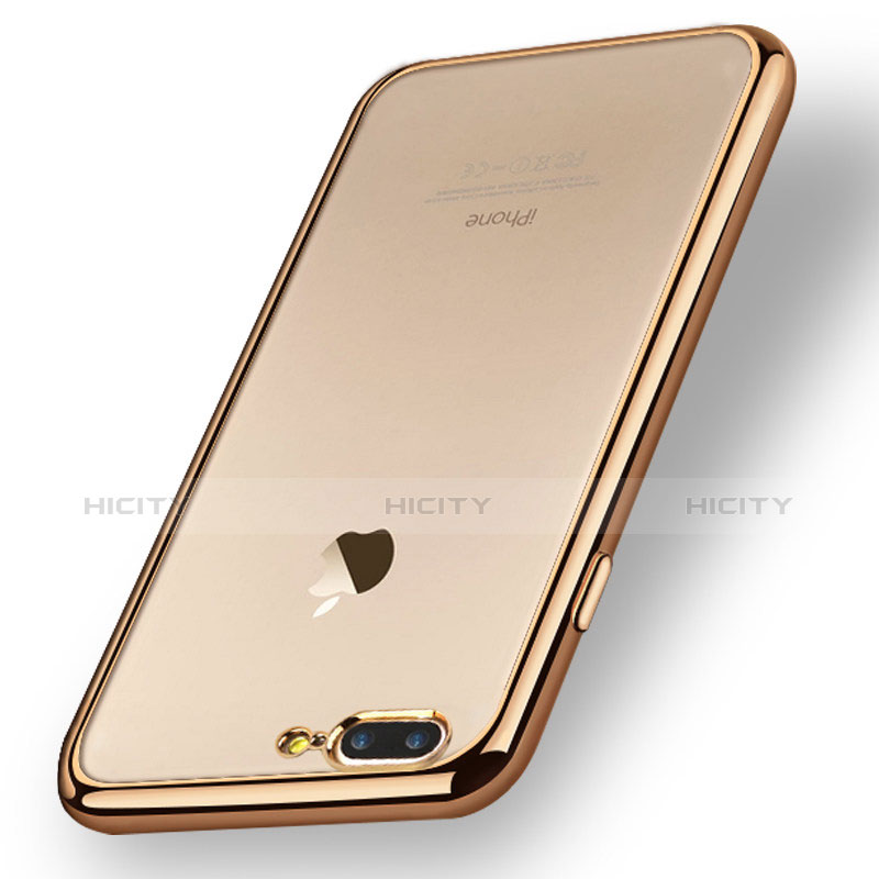 Funda Silicona Ultrafina Transparente A08 para Apple iPhone 8 Plus Oro