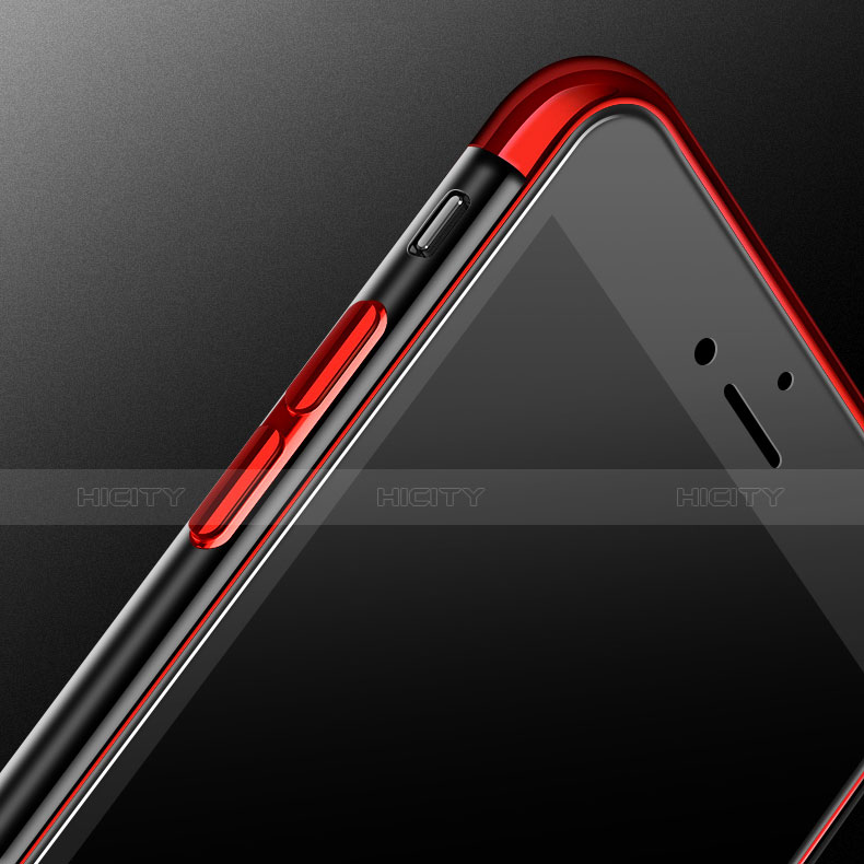 Funda Silicona Ultrafina Transparente A12 para Apple iPhone 8 Plus Rojo