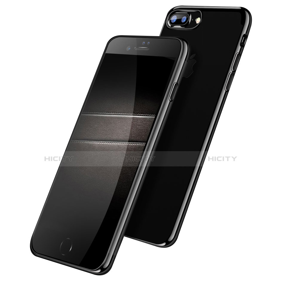 Funda Silicona Ultrafina Transparente A22 para Apple iPhone 8 Plus Negro