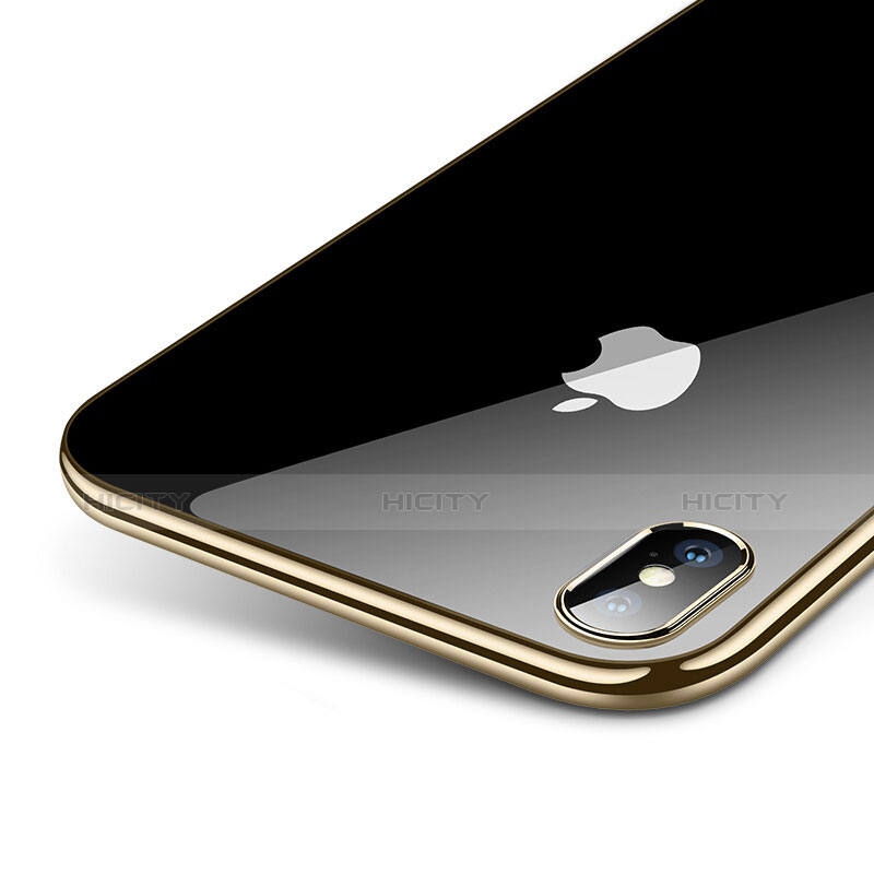 Funda Silicona Ultrafina Transparente C12 para Apple iPhone Xs Max Oro
