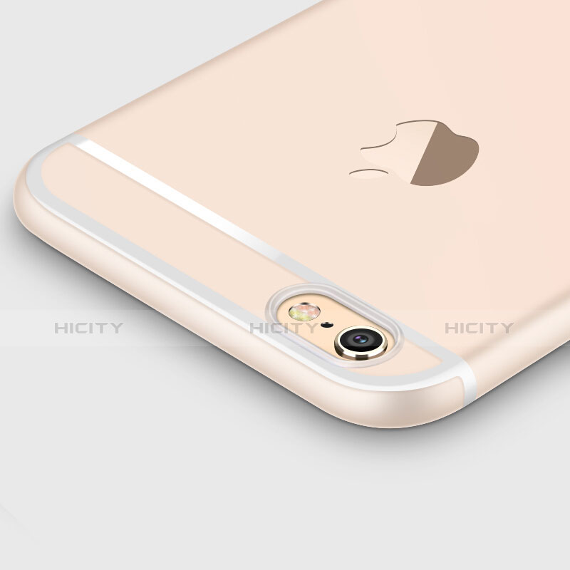 Funda Silicona Ultrafina Transparente con Anillo de dedo Soporte para Apple iPhone 6S Claro