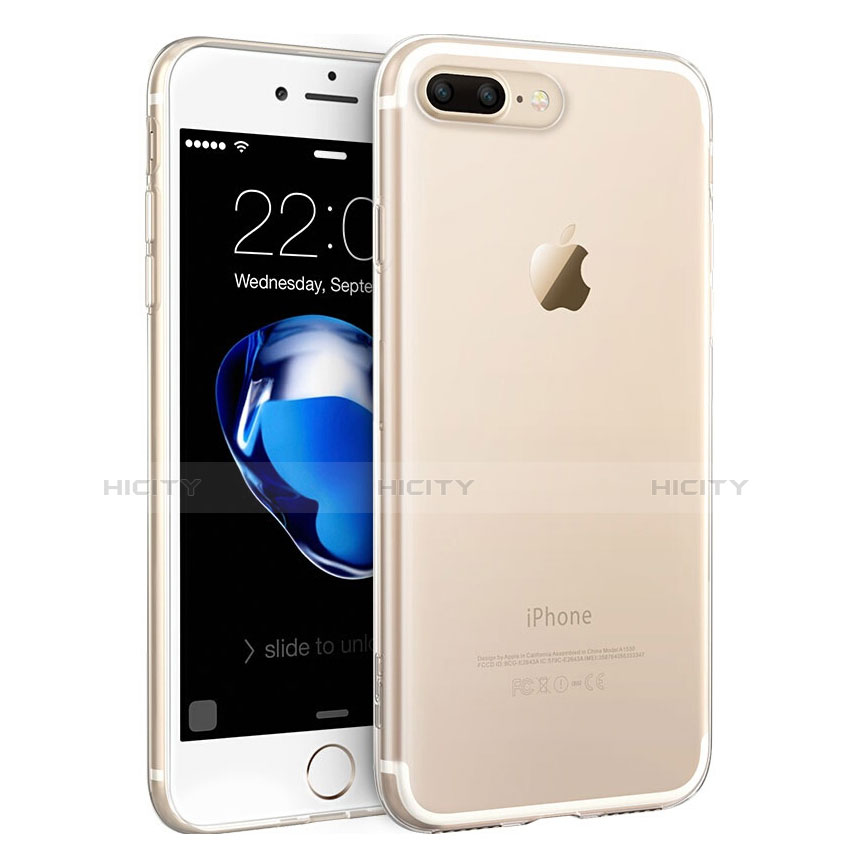 Funda Silicona Ultrafina Transparente con Anillo de dedo Soporte para Apple iPhone 8 Plus Claro