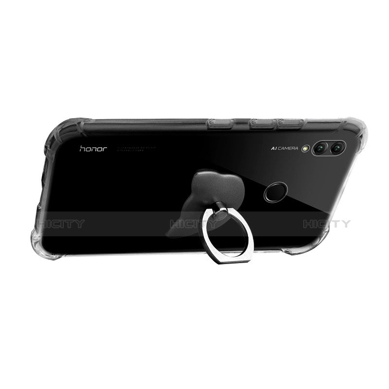 Funda Silicona Ultrafina Transparente con Anillo de dedo Soporte para Huawei Honor Note 10 Claro