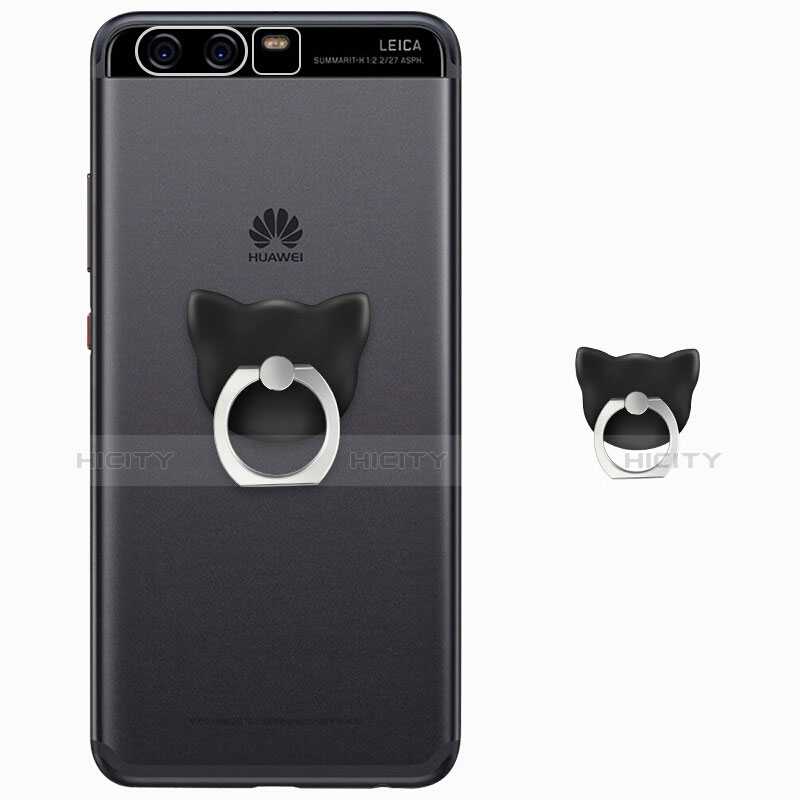 Funda Silicona Ultrafina Transparente con Anillo de dedo Soporte para Huawei P10 Plus Claro