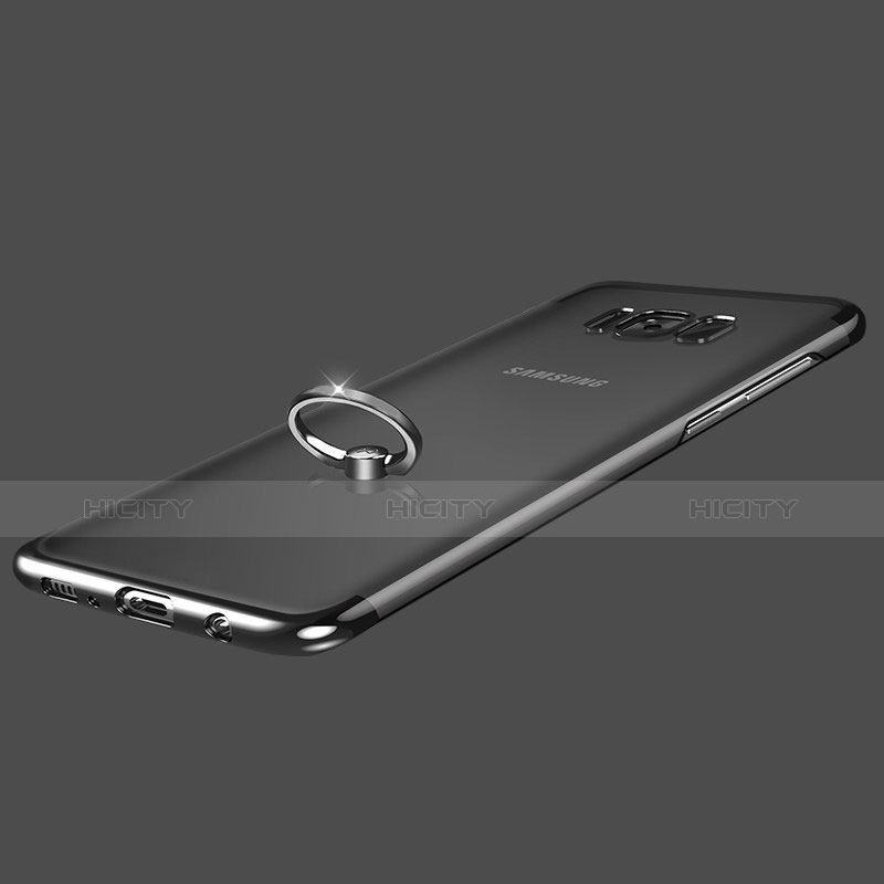 Funda Silicona Ultrafina Transparente con Anillo de dedo Soporte para Samsung Galaxy S8 Claro