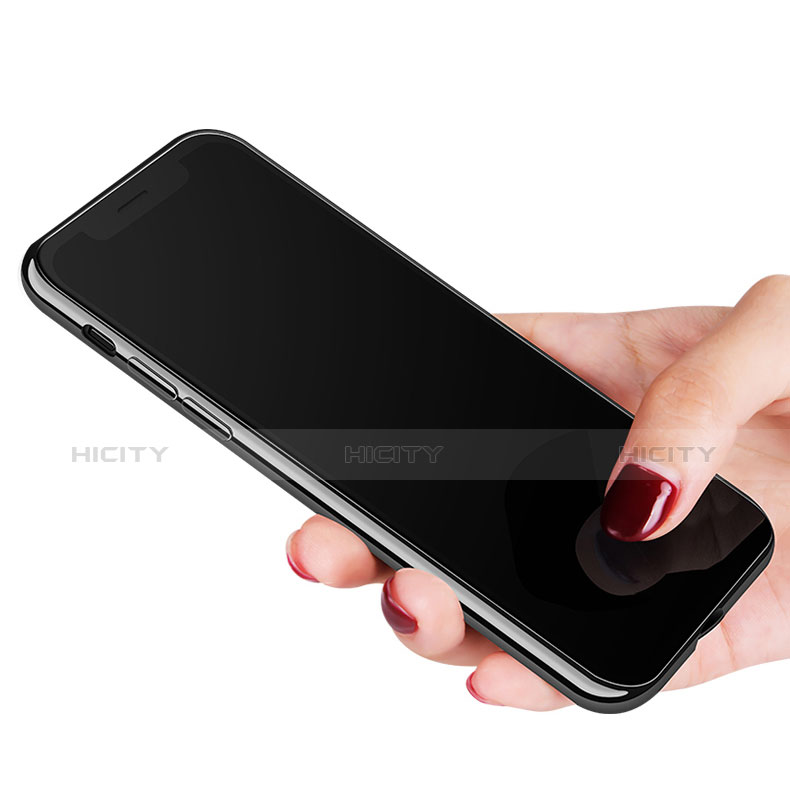 Funda Silicona Ultrafina Transparente con Anillo de dedo Soporte T01 para Apple iPhone X Negro