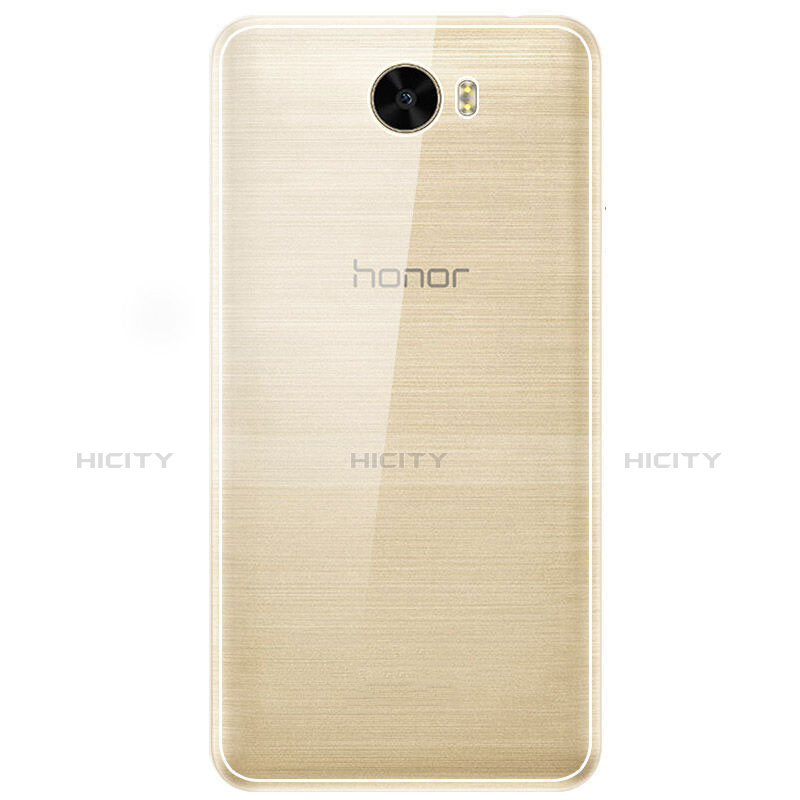 Funda Silicona Ultrafina Transparente con Anillo de dedo Soporte y Protector de Pantalla para Huawei Honor Play 5 Claro