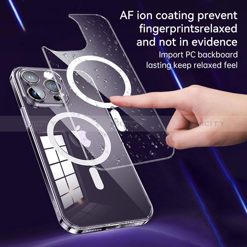Funda Silicona Ultrafina Transparente con Mag-Safe Magnetic LD1 para Apple iPhone 13 Pro Max