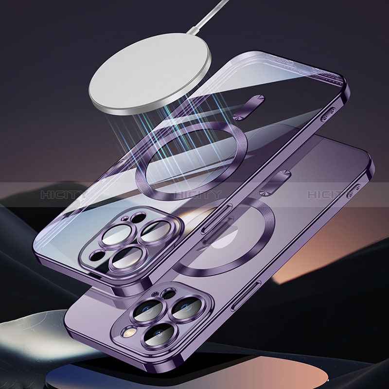 Funda Silicona Ultrafina Transparente con Mag-Safe Magnetic LD2 para Apple iPhone 13 Pro