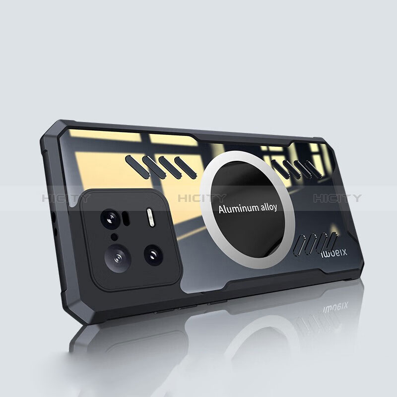 Funda Silicona Ultrafina Transparente con Mag-Safe Magnetic P01 para Xiaomi Mi 13 5G Negro