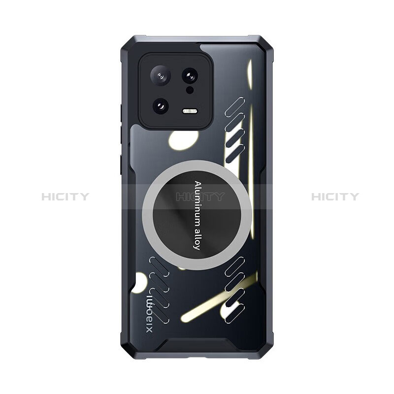 Funda Silicona Ultrafina Transparente con Mag-Safe Magnetic P01 para Xiaomi Mi 13 5G Negro