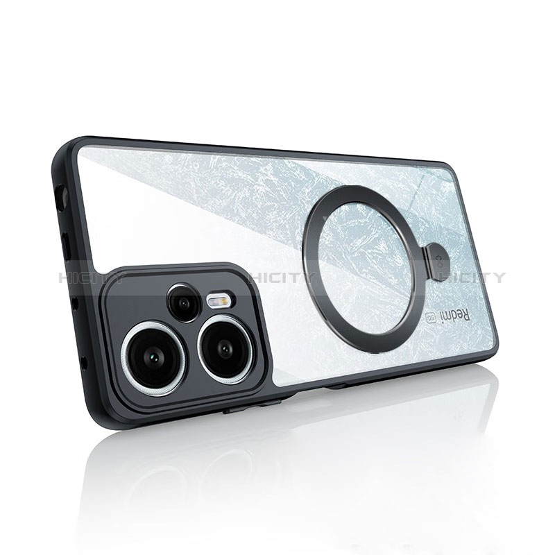 Funda Silicona Ultrafina Transparente con Mag-Safe Magnetic P01 para Xiaomi Poco F5 5G Negro