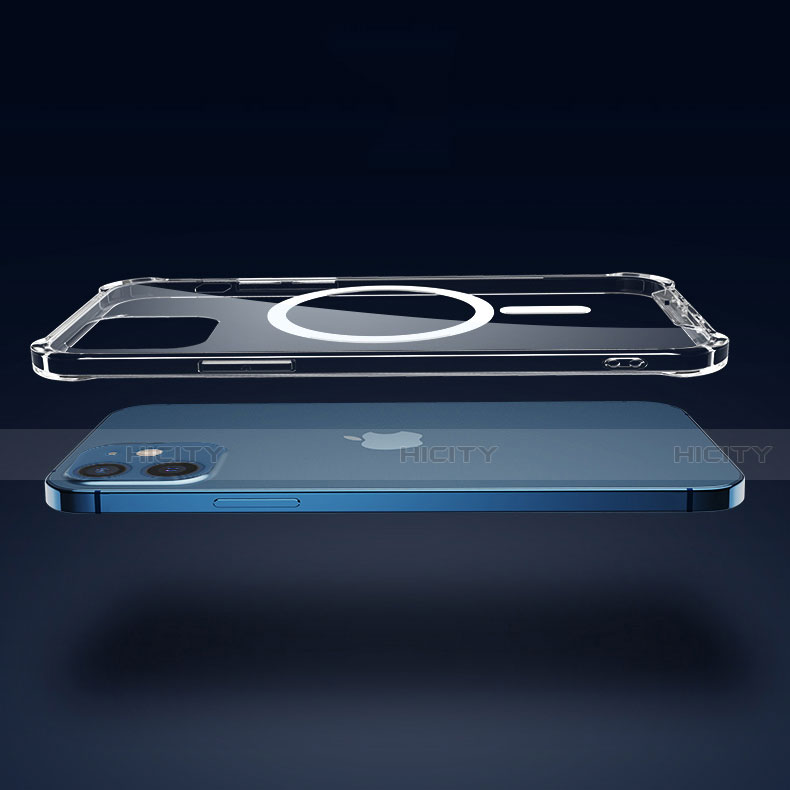 Funda Silicona Ultrafina Transparente con Mag-Safe Magnetic para Apple iPhone 12 Mini Claro