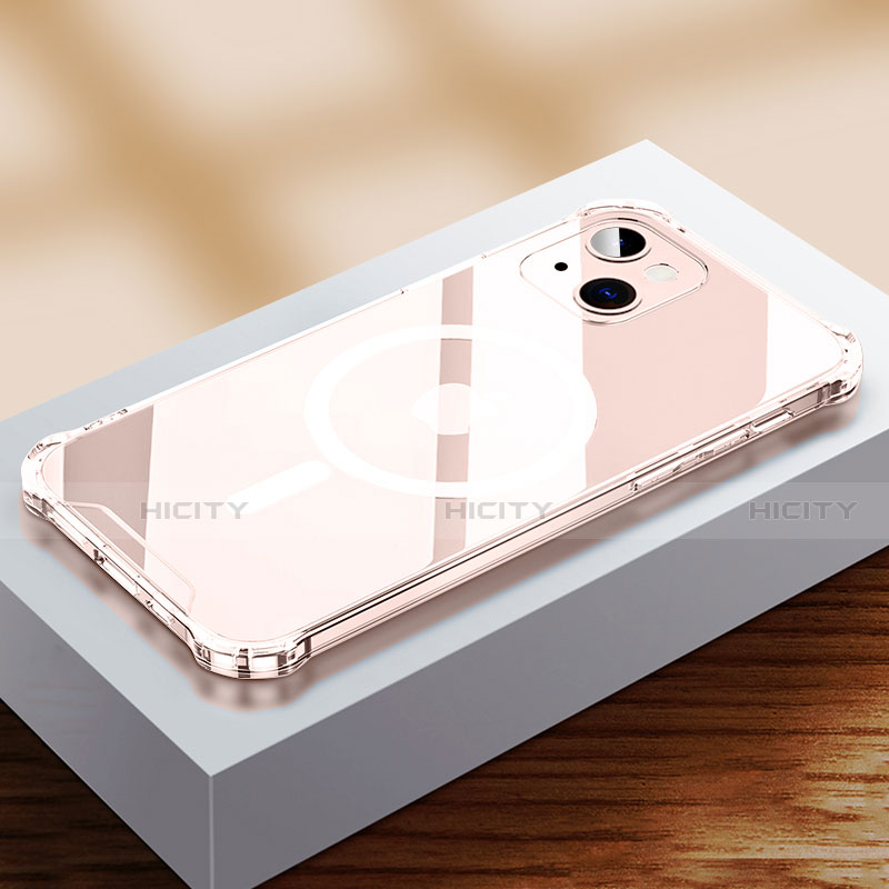 Funda Silicona Ultrafina Transparente con Mag-Safe Magnetic para Apple iPhone 13 Mini Claro