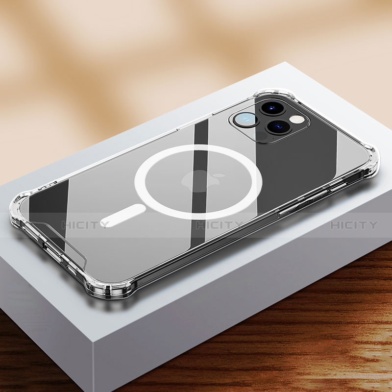 Funda Silicona Ultrafina Transparente con Mag-Safe Magnetic para Apple iPhone 13 Pro Claro
