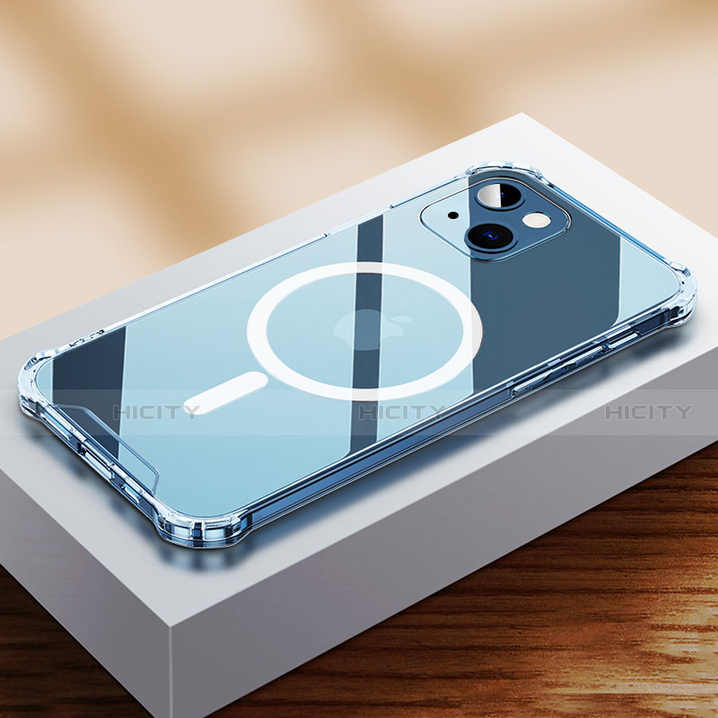 Funda Silicona Ultrafina Transparente con Mag-Safe Magnetic para Apple iPhone 14 Claro