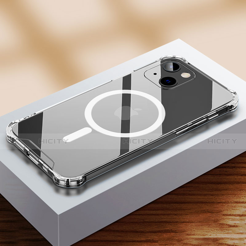 Funda Silicona Ultrafina Transparente con Mag-Safe Magnetic para Apple iPhone 14 Plus Claro