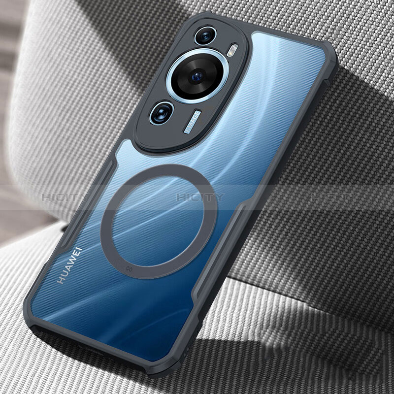 Funda Silicona Ultrafina Transparente con Mag-Safe Magnetic para Huawei P60 Art Negro