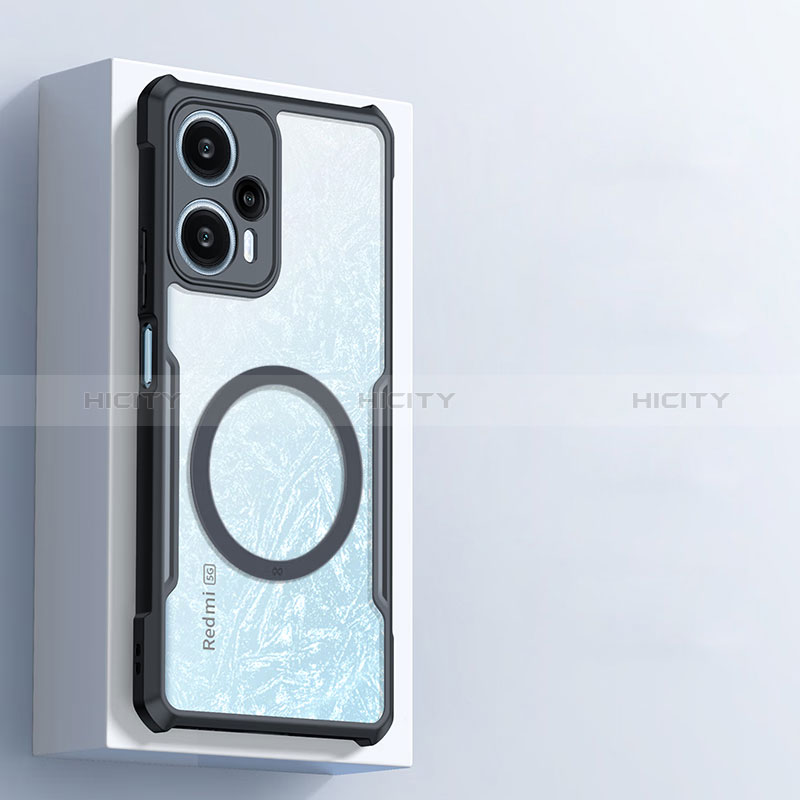 Funda Silicona Ultrafina Transparente con Mag-Safe Magnetic para Xiaomi Poco F5 5G Negro
