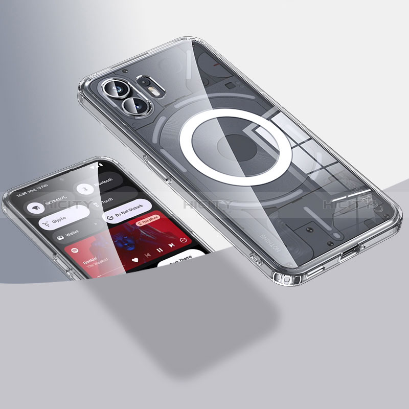 Funda Silicona Ultrafina Transparente con Mag-Safe Magnetic QK1 para Nothing Phone 2