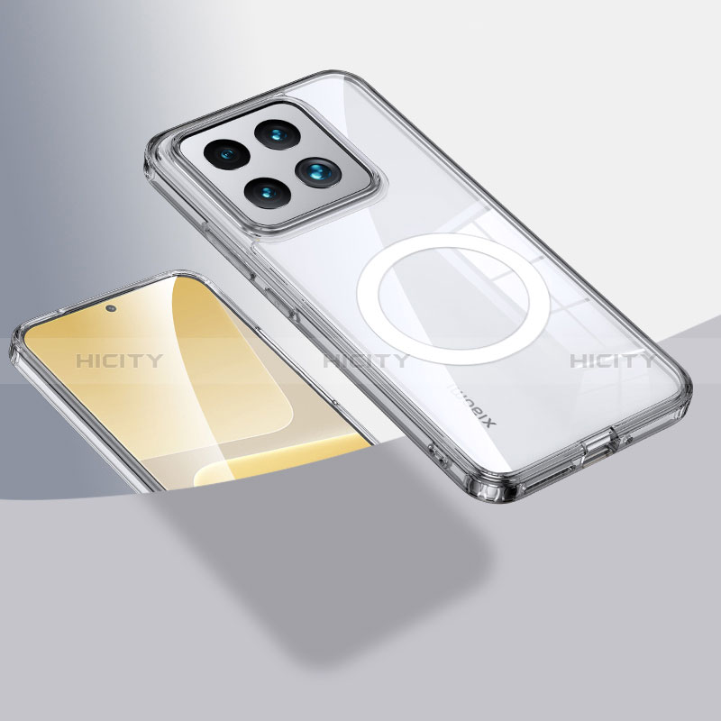 Funda Silicona Ultrafina Transparente con Mag-Safe Magnetic QK1 para Xiaomi Mi 14 5G