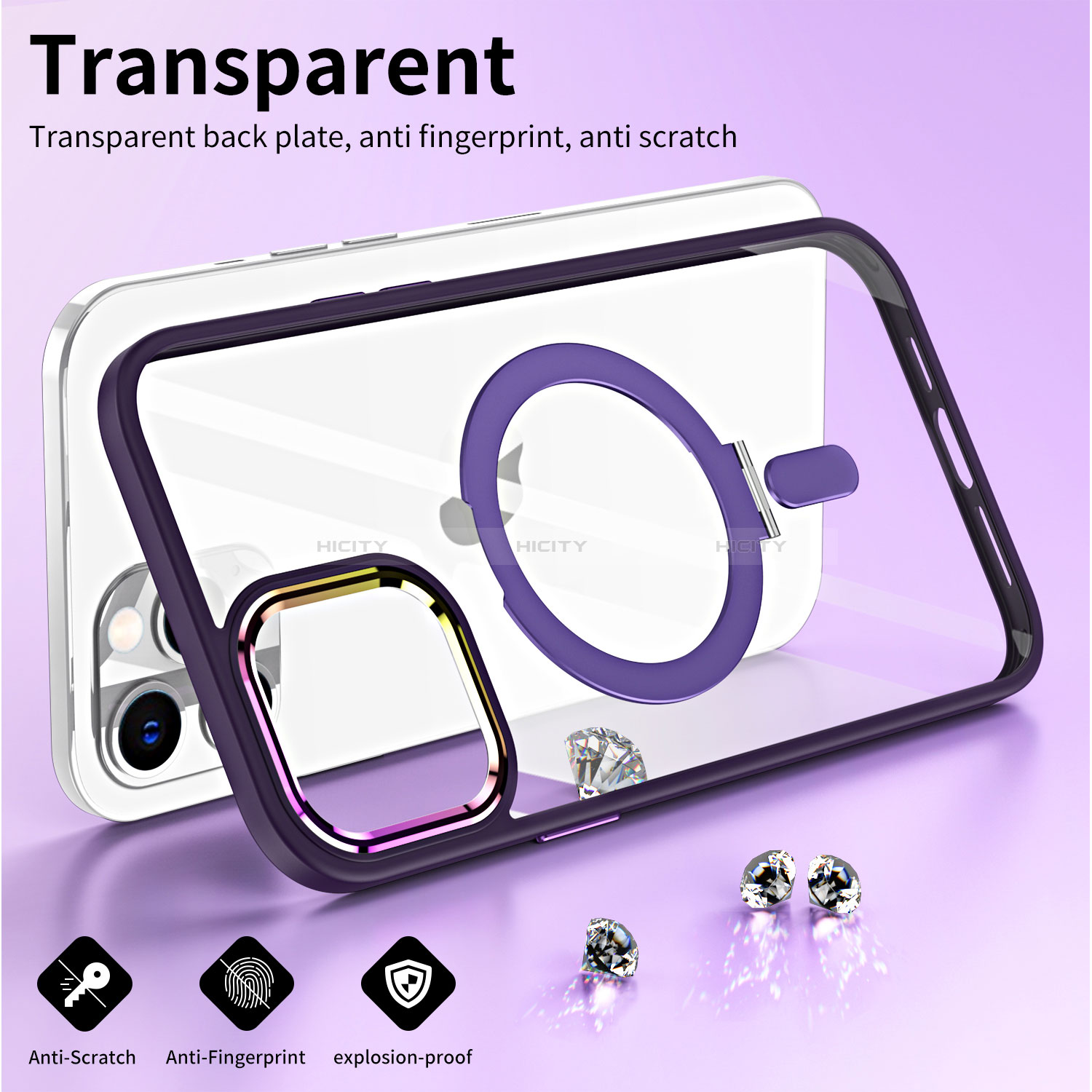 Funda Silicona Ultrafina Transparente con Mag-Safe Magnetic SD1 para Apple iPhone 12 Pro Max