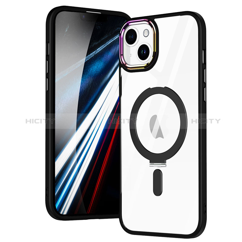 Funda Silicona Ultrafina Transparente con Mag-Safe Magnetic SD1 para Apple iPhone 13 Negro