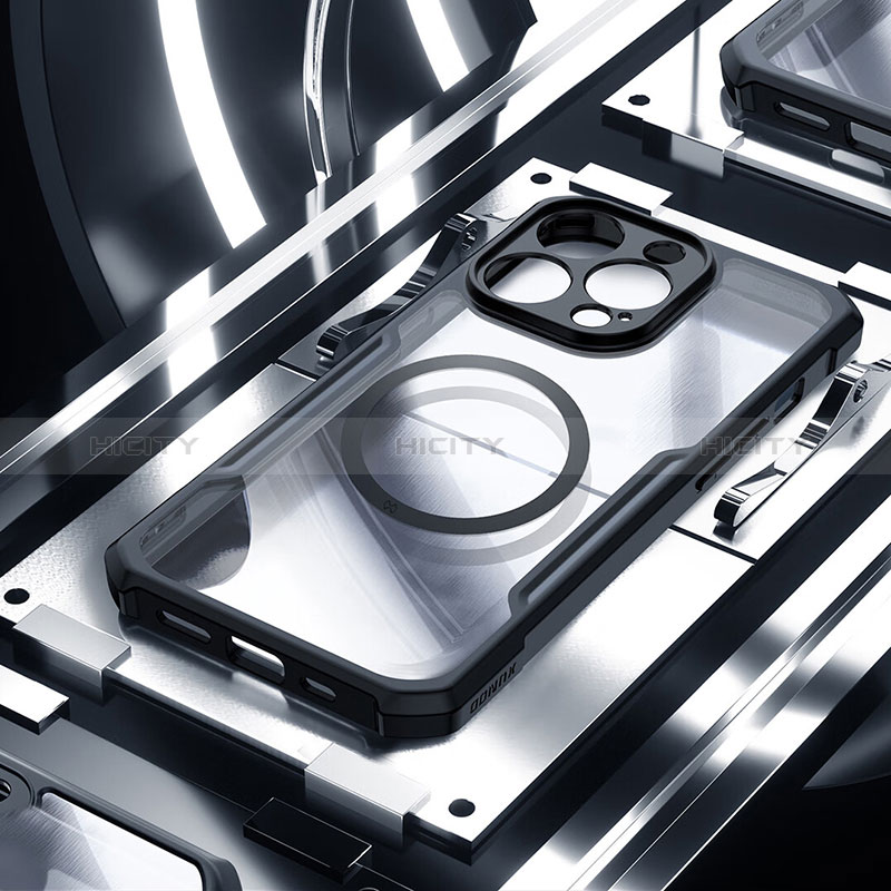 Funda Silicona Ultrafina Transparente con Mag-Safe Magnetic X02D para Apple iPhone 14 Pro Negro