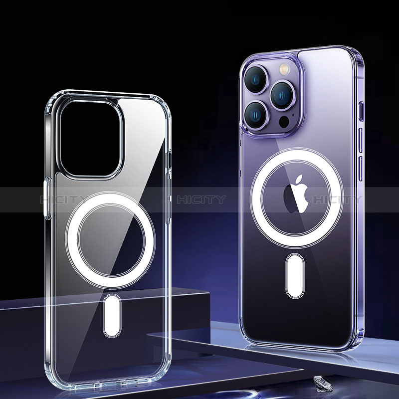 Funda Silicona Ultrafina Transparente con Mag-Safe Magnetic XD3 para Apple iPhone 13 Pro Claro