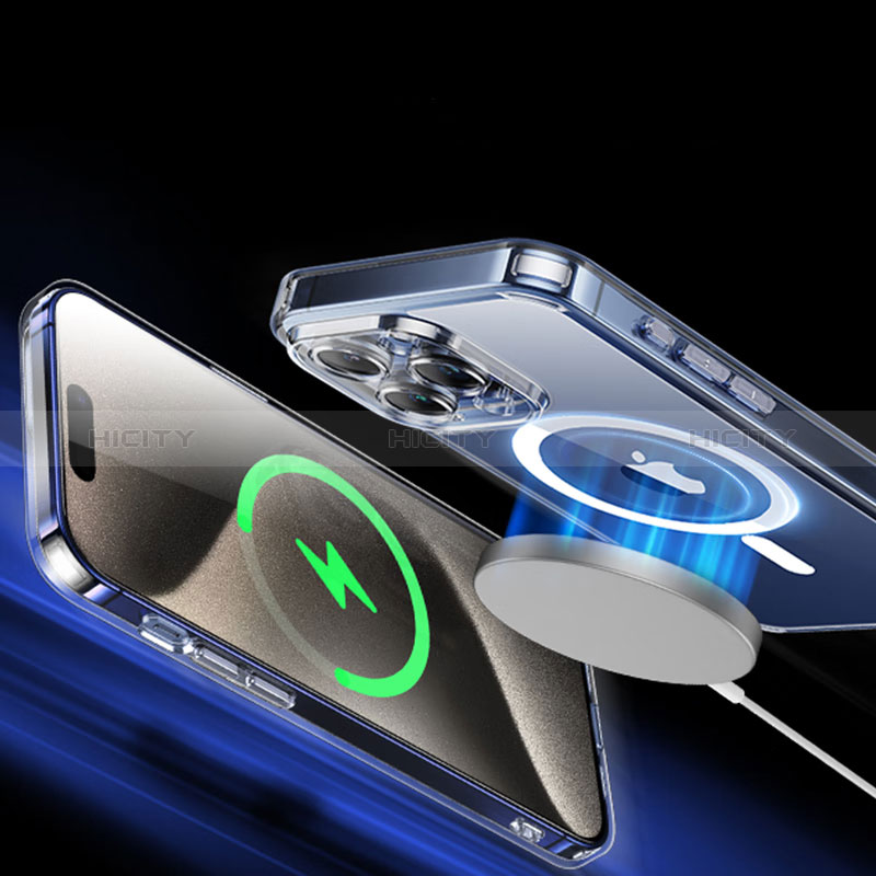 Funda Silicona Ultrafina Transparente con Mag-Safe Magnetic XD4 para Apple iPhone 13 Pro Claro