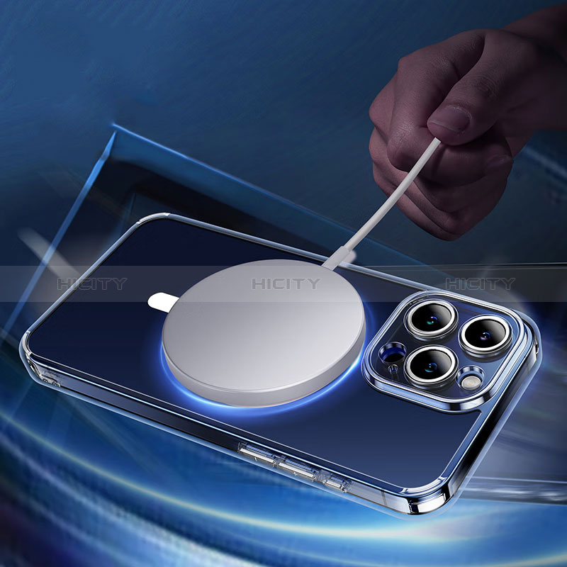 Funda Silicona Ultrafina Transparente con Mag-Safe Magnetic XD4 para Apple iPhone 13 Pro Max Claro