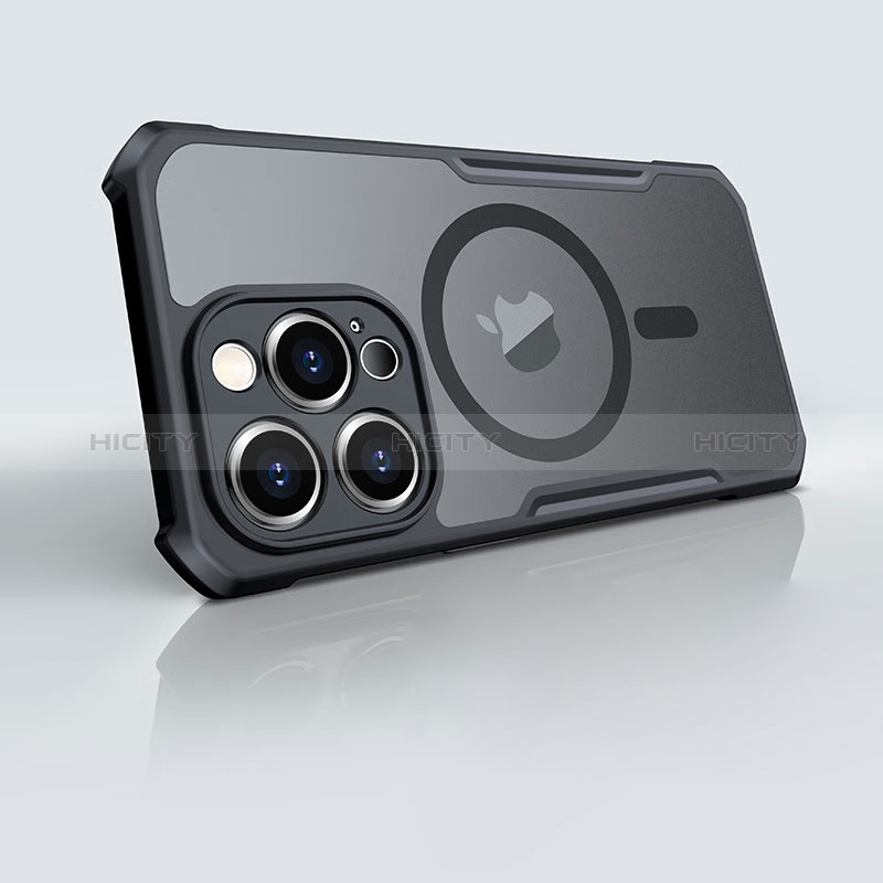Funda Silicona Ultrafina Transparente con Mag-Safe Magnetic XD6 para Apple iPhone 13 Pro Max Negro