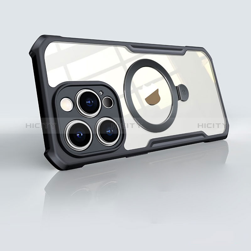 Funda Silicona Ultrafina Transparente con Mag-Safe Magnetic XD7 para Apple iPhone 14 Pro Negro