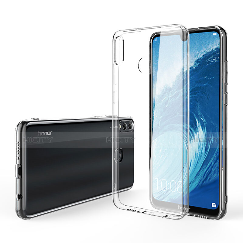 Funda Silicona Ultrafina Transparente con Protector de Pantalla para Huawei Honor 8X Max Claro
