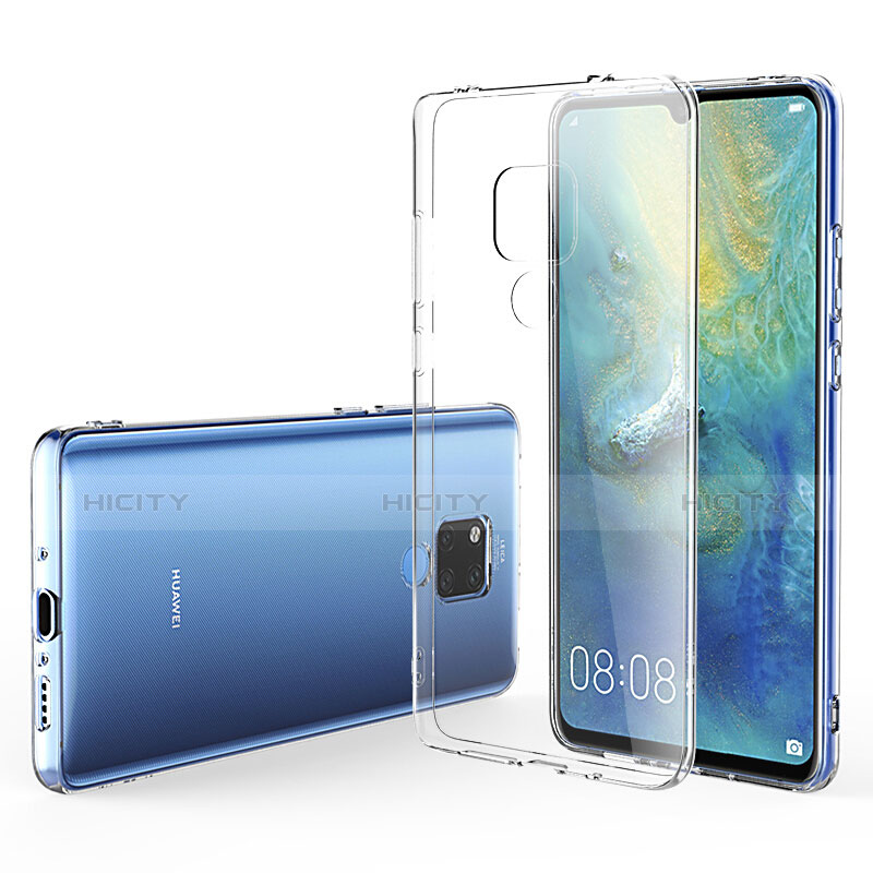 Funda Silicona Ultrafina Transparente con Protector de Pantalla para Huawei Mate 20 X Claro