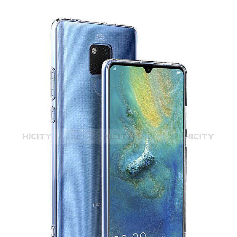 Funda Silicona Ultrafina Transparente con Protector de Pantalla para Huawei Mate 20 X Claro