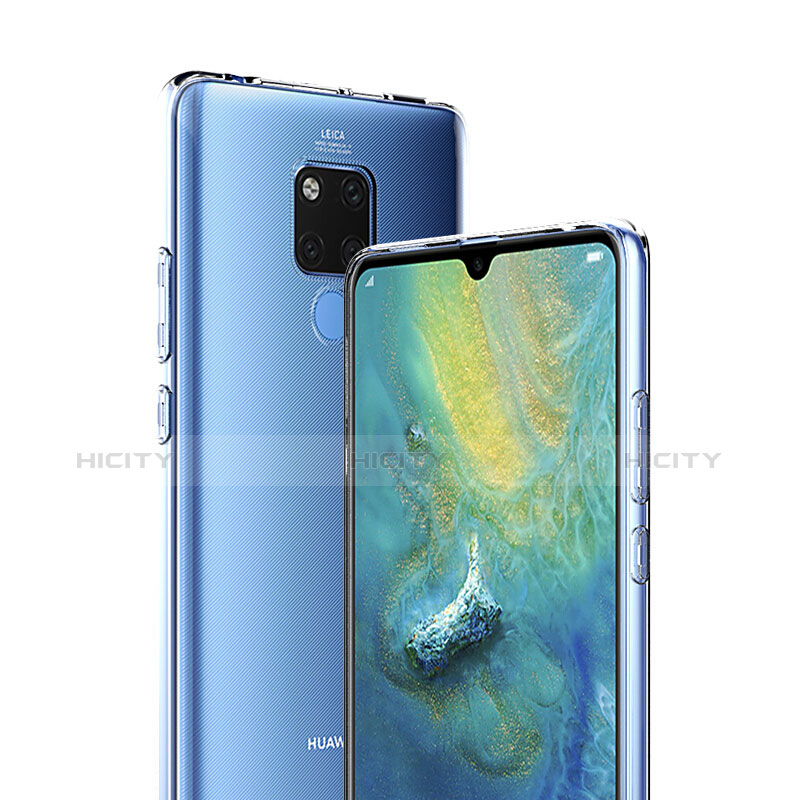 Funda Silicona Ultrafina Transparente con Protector de Pantalla para Huawei Mate 20 X Claro