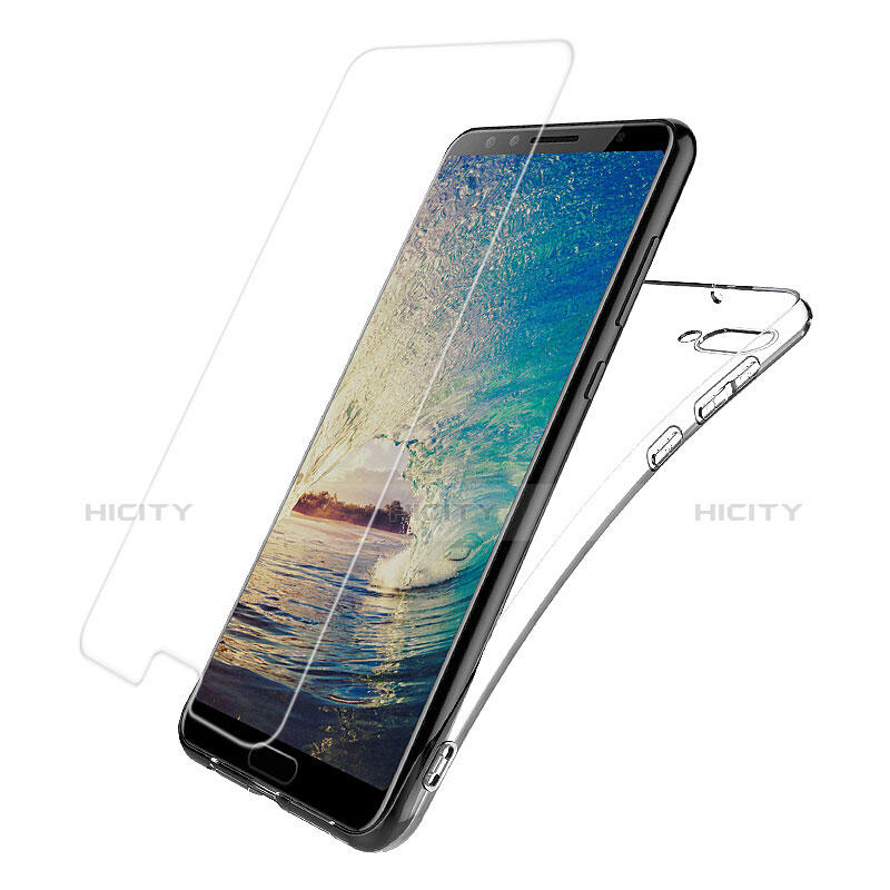 Funda Silicona Ultrafina Transparente con Protector de Pantalla para Huawei Nova 2S Claro