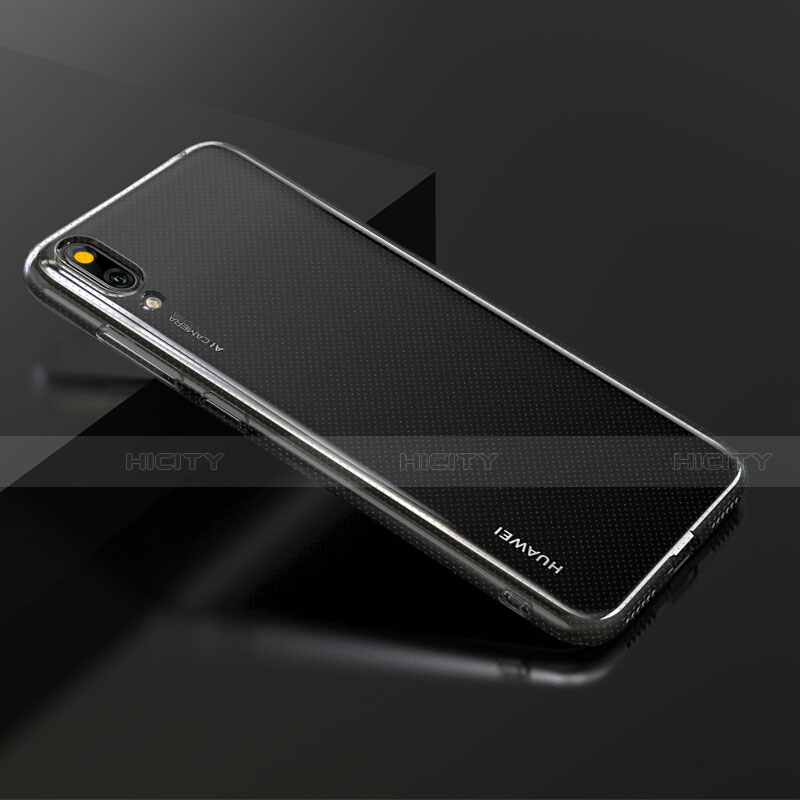 Funda Silicona Ultrafina Transparente con Protector de Pantalla para Huawei Y7 (2019) Claro