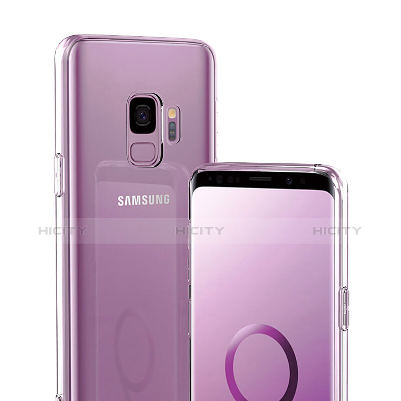Funda Silicona Ultrafina Transparente con Protector de Pantalla para Samsung Galaxy S9 Claro