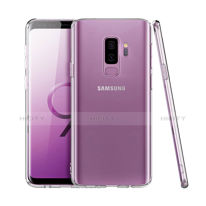 Funda Silicona Ultrafina Transparente con Protector de Pantalla para Samsung Galaxy S9 Plus Claro