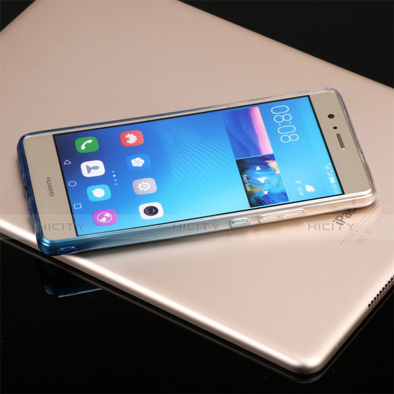 Funda Silicona Ultrafina Transparente Gradiente G01 para Huawei G9 Lite Azul