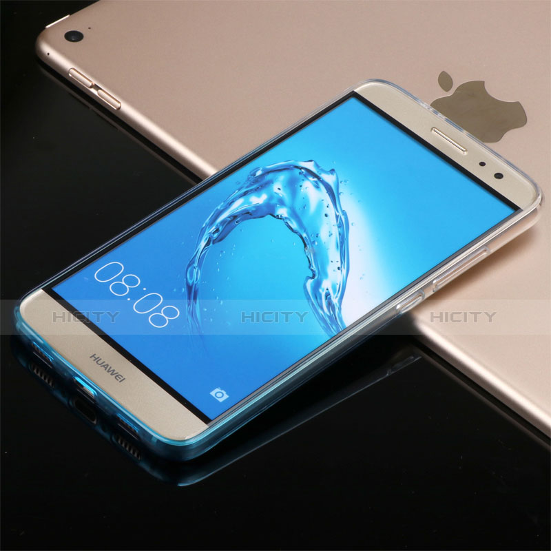 Funda Silicona Ultrafina Transparente Gradiente G01 para Huawei G9 Plus Azul